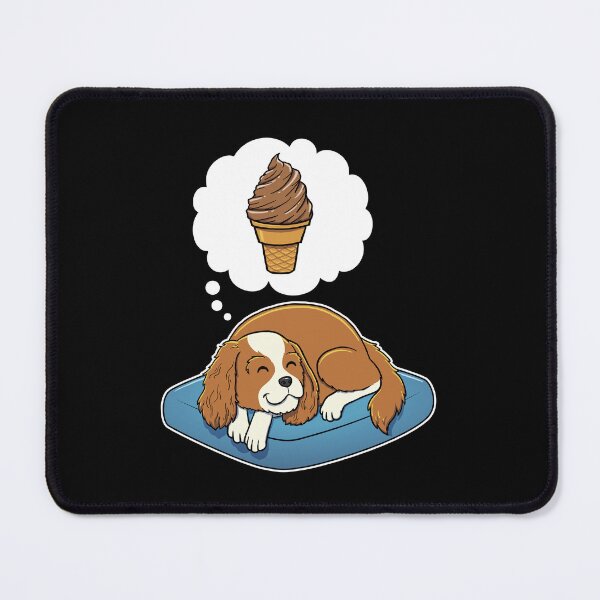 Item preview, Cavalier King Charles Spaniel dreaming about Chocolate Ice Cream designed and sold by DoggieDelights.