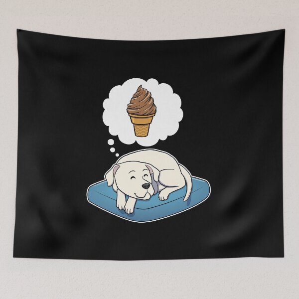 Item preview, Dogo Argentino dreaming about Chocolate Ice Cream designed and sold by DoggieDelights.