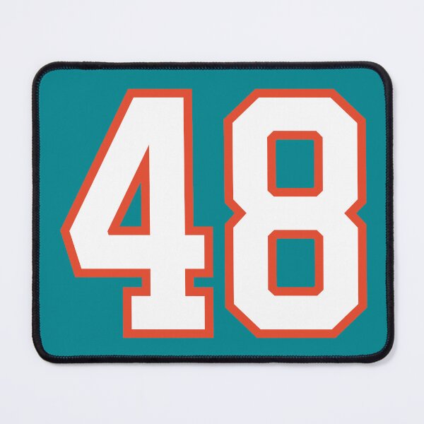Item preview, Sports Number 48, white orange color lucky sport forty eight designed and sold by ArtIsParty.