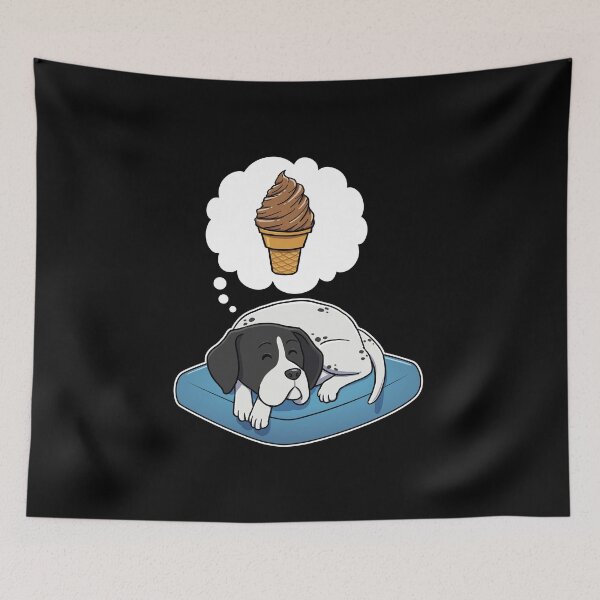 Item preview, English Pointer dreaming about Chocolate Ice Cream designed and sold by DoggieDelights.