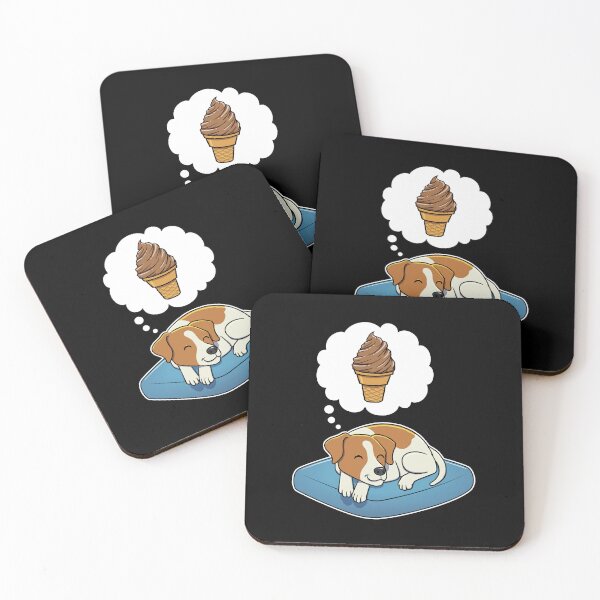 Item preview, Jack Russell Terrier dreaming about Chocolate Ice Cream designed and sold by DoggieDelights.