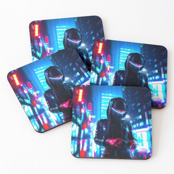 Artikelvorschau, XXL | Cyberpunk ninja in purple rain entworfen und verkauft von ElektroPix.