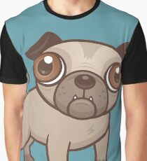 Pug Puppy Cartoon Graphic T-Shirt