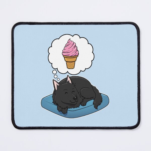 Item preview, Belgian Sheepdog dreaming about Strawberry Ice Cream Cone designed and sold by DoggieDelights.