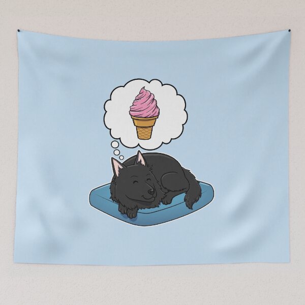 Item preview, Belgian Sheepdog dreaming about Strawberry Ice Cream Cone designed and sold by DoggieDelights.