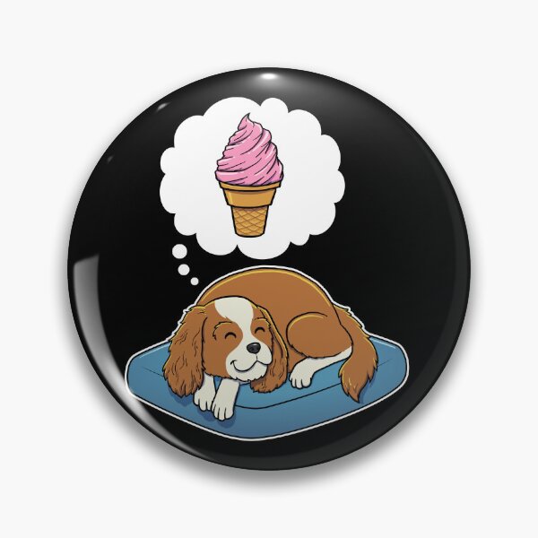 Artikelvorschau, Cavalier King Charles Spaniel dreaming about Strawberry Ice Cream Cone entworfen und verkauft von DoggieDelights.