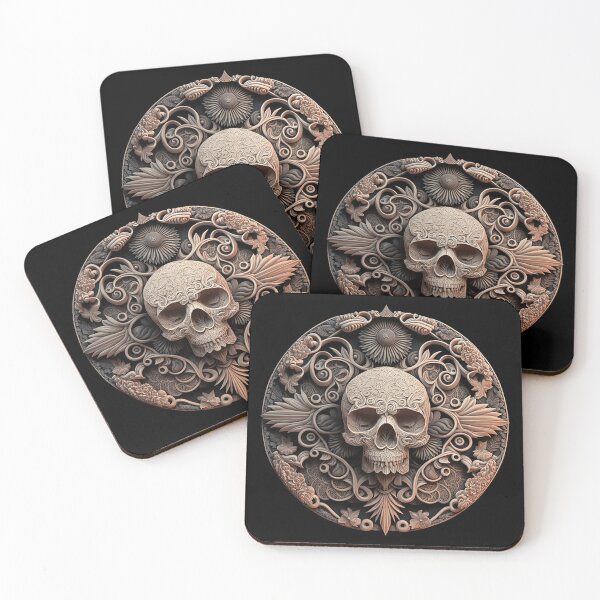 Item preview, Flowerpunk Skull Mandala designed and sold by Abili-Tees.