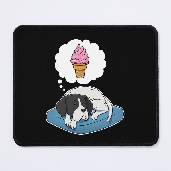 Item preview, English Pointer dreaming about Strawberry Ice Cream Cone designed and sold by DoggieDelights.