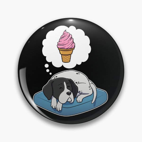 Item preview, English Pointer dreaming about Strawberry Ice Cream Cone designed and sold by DoggieDelights.