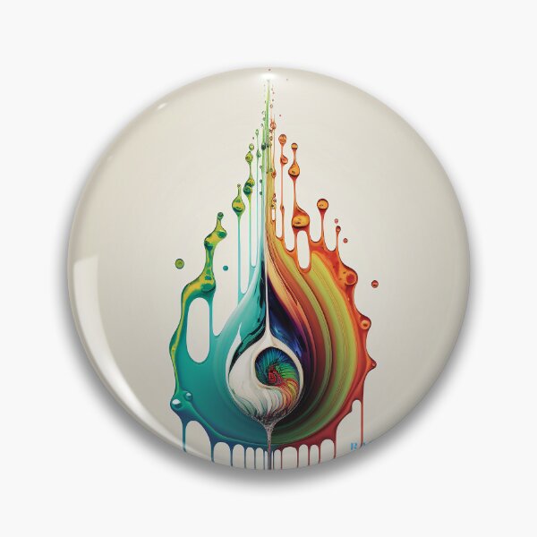 Artikelvorschau, Dripping Colourful Drops in Fibonacci Style for Wall Art, Home and Office Decor entworfen und verkauft von RAGANADesign.
