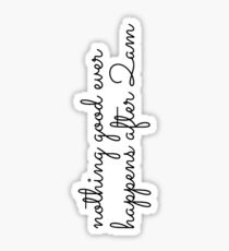 2 Uhr morgens Sticker