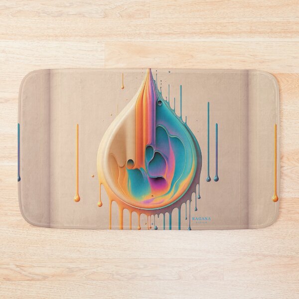 Item preview, Dripping Colourful Drops in Fibonacci Style for Wall Art, Home and Office Decor designed and sold by RAGANADesign.