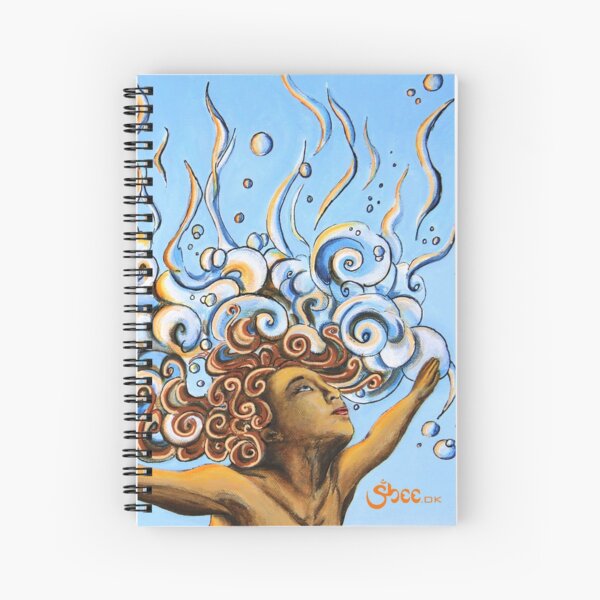 Balance of Life (cut) - Yoga Art from Shee - Surreal Worlds Spiral Notebook