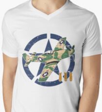 WORLD WAR II AIRCRAFT Men's V-Neck T-Shirt