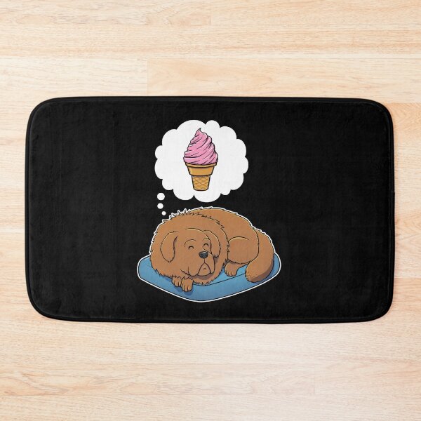 Item preview, Tibetan Mastiff dreaming about Strawberry Ice Cream Cone designed and sold by DoggieDelights.