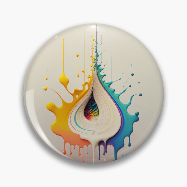Artikelvorschau, Dripping Colourful Drops in Fibonacci Style for Wall Art, Home and Office Decor entworfen und verkauft von RAGANADesign.