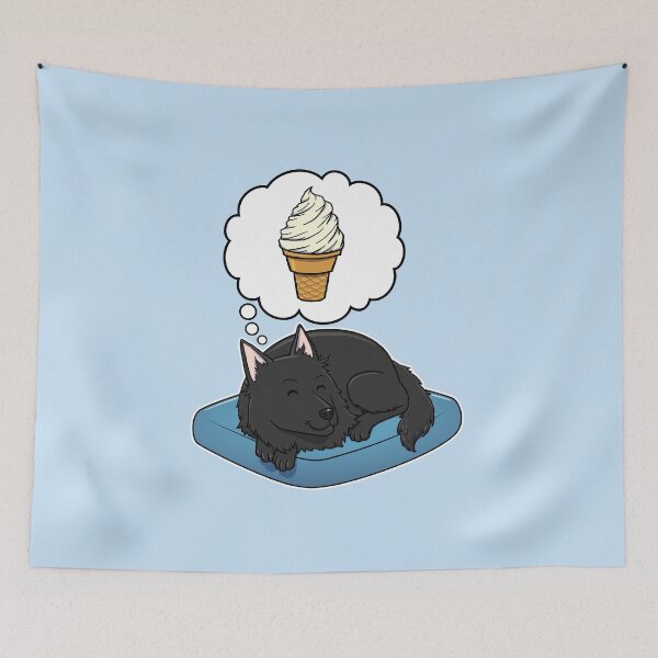 Item preview, Belgian Sheepdog dreaming about Vanilla Ice Cream Cone designed and sold by DoggieDelights.