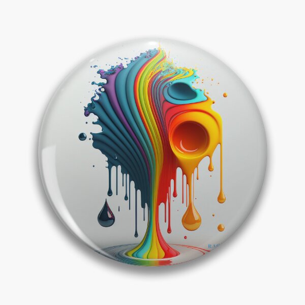 Artikelvorschau, Dripping Colourful Drops in Fibonacci Style for Wall Art, Home and Office Decor entworfen und verkauft von RAGANADesign.