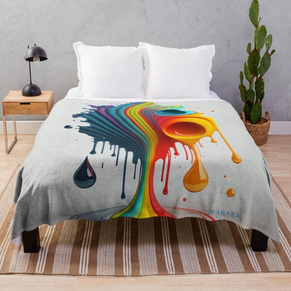 Artikelvorschau, Dripping Colourful Drops in Fibonacci Style for Wall Art, Home and Office Decor entworfen und verkauft von RAGANADesign.