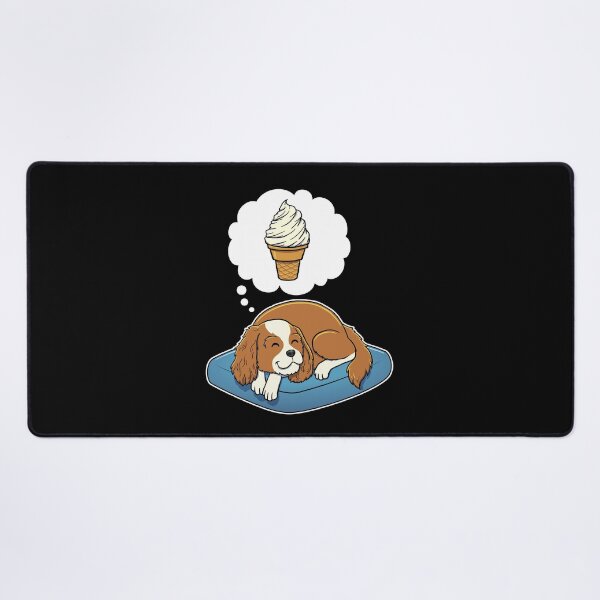 Item preview, Cavalier King Charles Spaniel dreaming about Vanilla Ice Cream Cone designed and sold by DoggieDelights.
