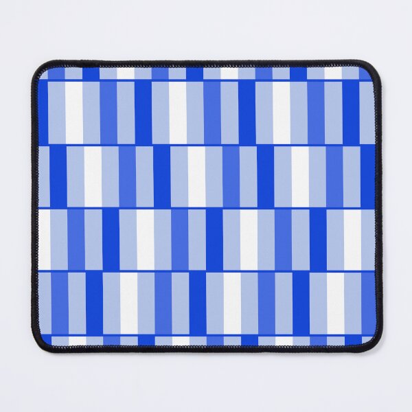 Item preview, Long Blocks Geometric Check Pattern in Light Blue, Royal Blue, and White designed and sold by kierkegaard.