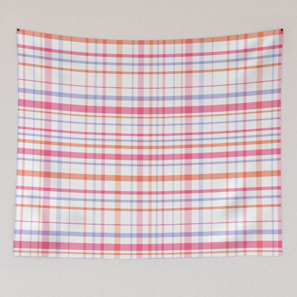 Item preview, Pink Purple Orange Plaid Pattern designed and sold by Claudia McBain.