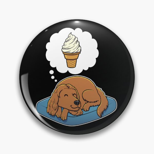 Item preview, English Cocker Spaniel dreaming about Vanilla Ice Cream Cone designed and sold by DoggieDelights.
