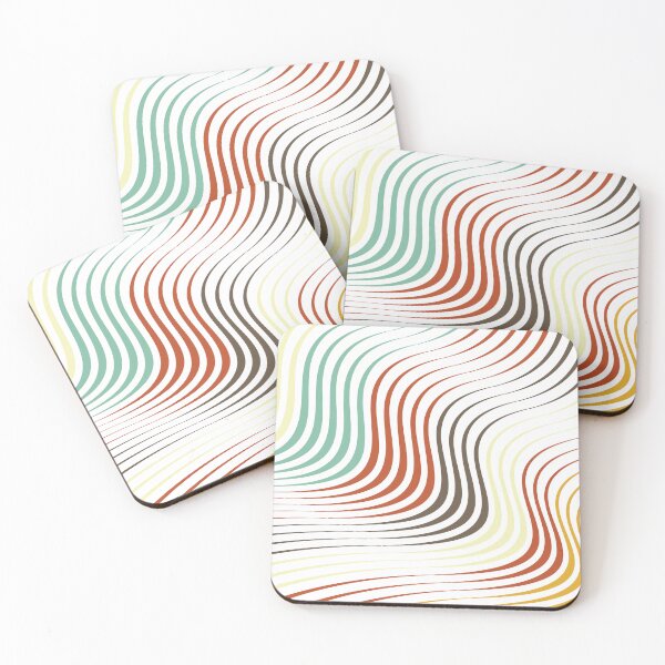 Item preview, Curved Wave Lines Pattern designed and sold by risingrocket.