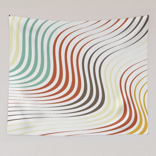 Item preview, Curved Wave Lines Pattern designed and sold by risingrocket.