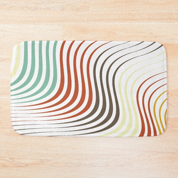 Item preview, Curved Wave Lines Pattern designed and sold by risingrocket.