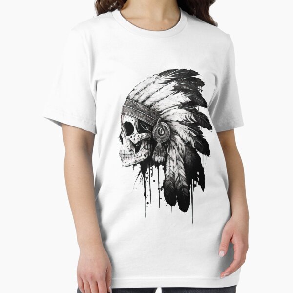 Item preview, Red Indian Skull Red Chief Apache Warrior Head designed and sold by CoyoteStudio.
