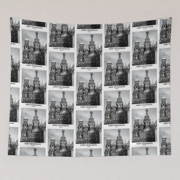 Item preview, Saint Petersburg Russia Dorm Room Essentials Minimalist Poster Design  designed and sold by SirajDecors.
