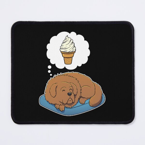 Item preview, Tibetan Mastiff dreaming about Vanilla Ice Cream Cone designed and sold by DoggieDelights.