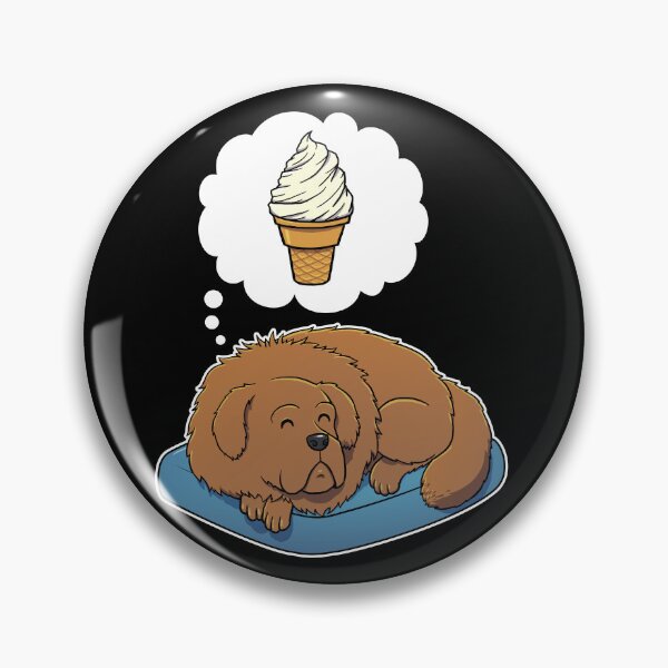 Item preview, Tibetan Mastiff dreaming about Vanilla Ice Cream Cone designed and sold by DoggieDelights.