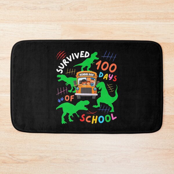 Item preview, Survived 100 Days of School Dinosaur T Rex School Bus Lovers designed and sold by Moremonclub.
