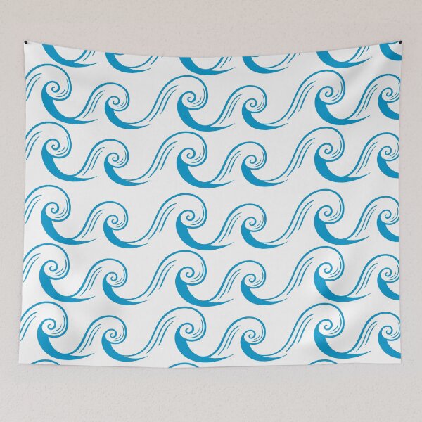 Item preview, Handdrawn Sea Waves designed and sold by risingrocket.