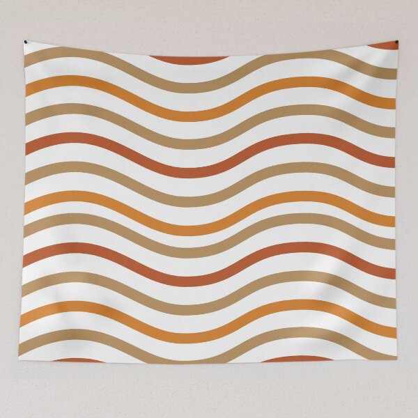 Item preview, Retro Curved Wave Lines Pattern designed and sold by risingrocket.
