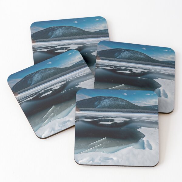 Item preview, A FROZEN LAKE SURFACE IN A LANDSCAPE DEEP VIEW designed and sold by Delicious Design ⭐⭐⭐⭐⭐.
