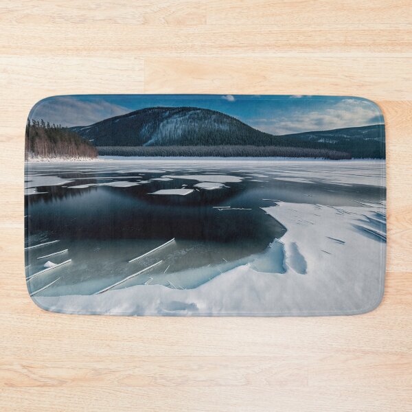 Item preview, A FROZEN LAKE SURFACE IN A LANDSCAPE DEEP VIEW designed and sold by Delicious Design ⭐⭐⭐⭐⭐.