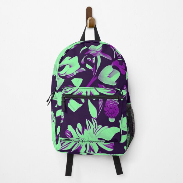 Item preview, Green and Purple Floral Pattern designed and sold by asurtiumgreen.