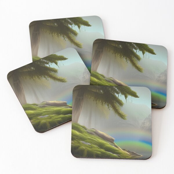 Item preview, Alpine lake with rainbow designed and sold by DesertSkyPress.