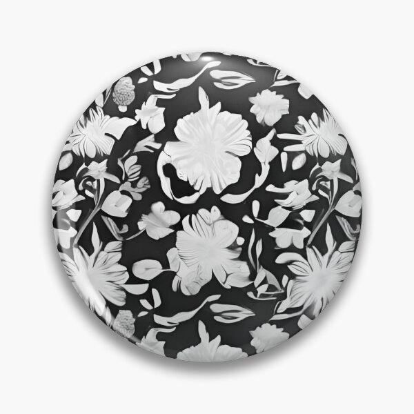 Artikelvorschau, Schwarzweiss-Blumenmuster entworfen und verkauft von asurtiumgreen.