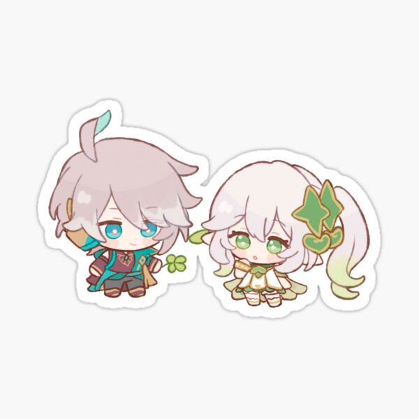 Item preview, Alhaitham & Nahida Chibi Kawaii - Genshin Impact Sumeru designed and sold by Sara2806.