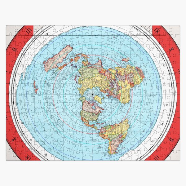 Gleason's New Standard Map of the World (Restored version 2023 RED) Jigsaw Puzzle