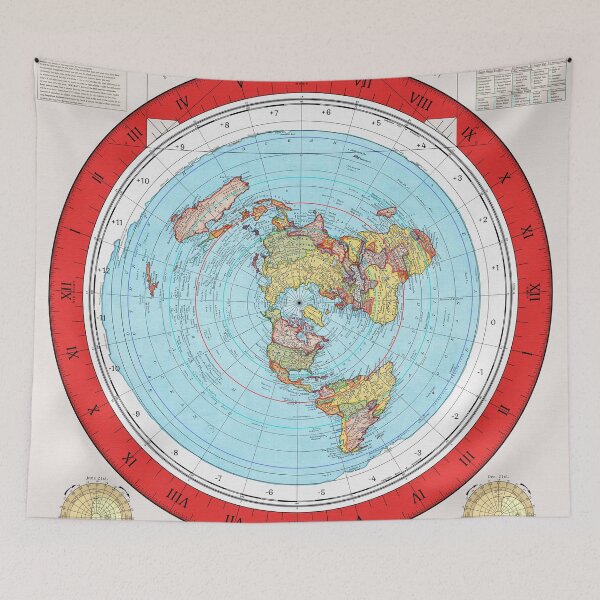 Item preview, Gleason's New Standard Map of the World (Restored version 2023 RED) designed and sold by AnubisApparel.