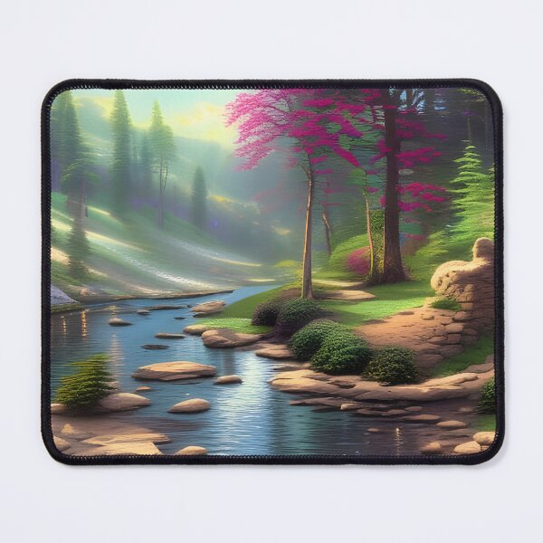 Item preview, Peaceful stream in a misty forest designed and sold by DesertSkyPress.