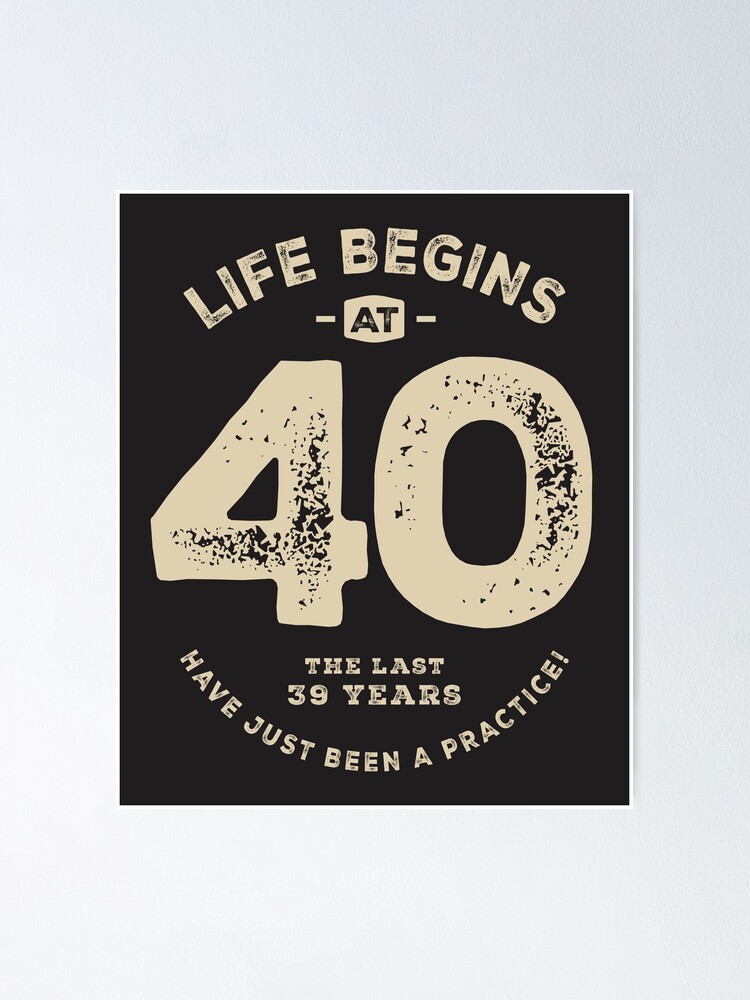 40 Years Poster 40th Birthday Poster / Card Print Birthday Party