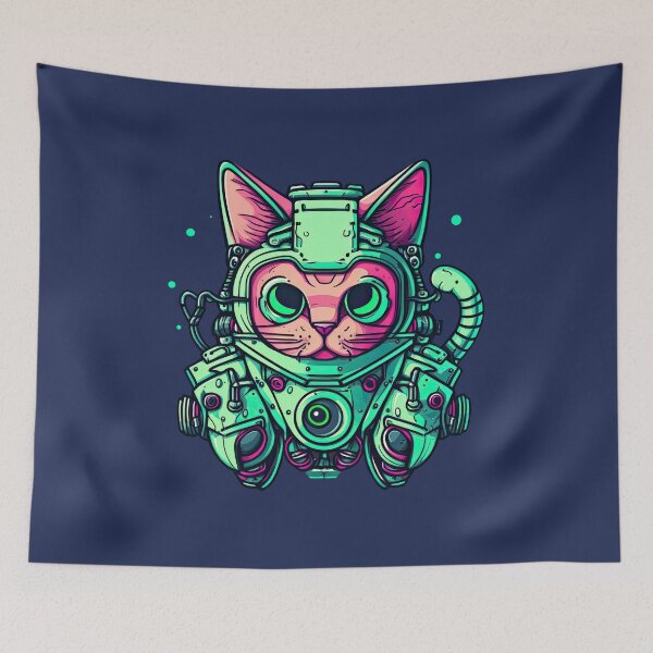 Item preview, Cyborg Сat designed and sold by SerhiiArt.