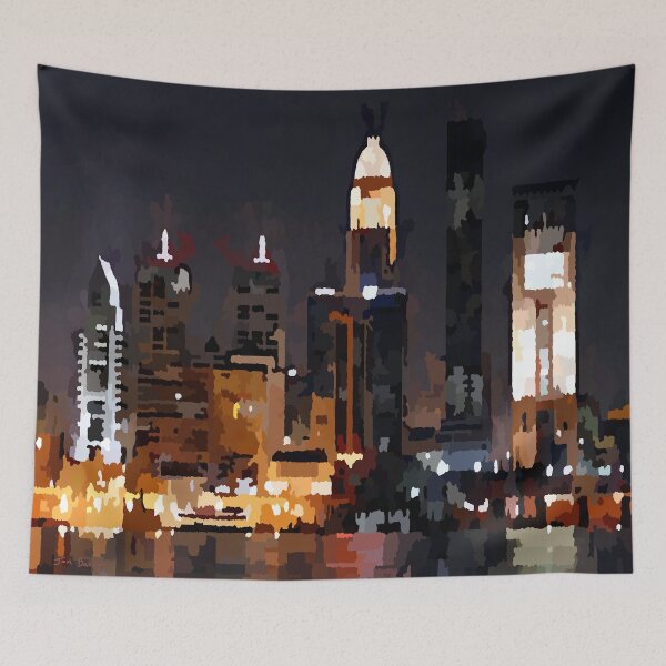Item preview, Louisville Kentucky Dark Colors Night Skyline designed and sold by Jon-Baran.