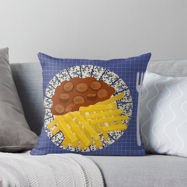 Item preview, CURRYWURST WITH FRENCH FRIES Illustration with currywurst, sauce and fries designed and sold by Posteria.